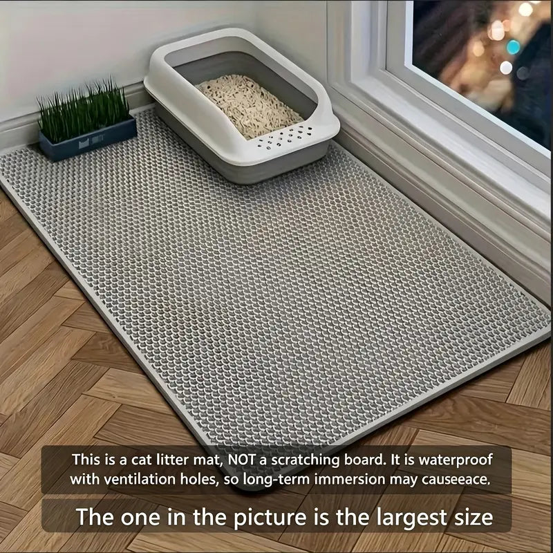 Extra Large Honeycomb Cat Litter Mat Trapper - Floor Protector for Floor Protection, Less Litter Spread
