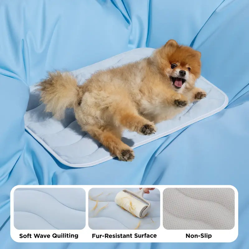 Bedsure Cooling Dog Thin Mat - Breathable & Stay Cool, Non-Slip & Easy to Clean