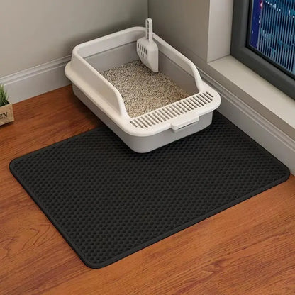 Extra Large Honeycomb Cat Litter Mat Trapper - Floor Protector for Floor Protection, Less Litter Spread