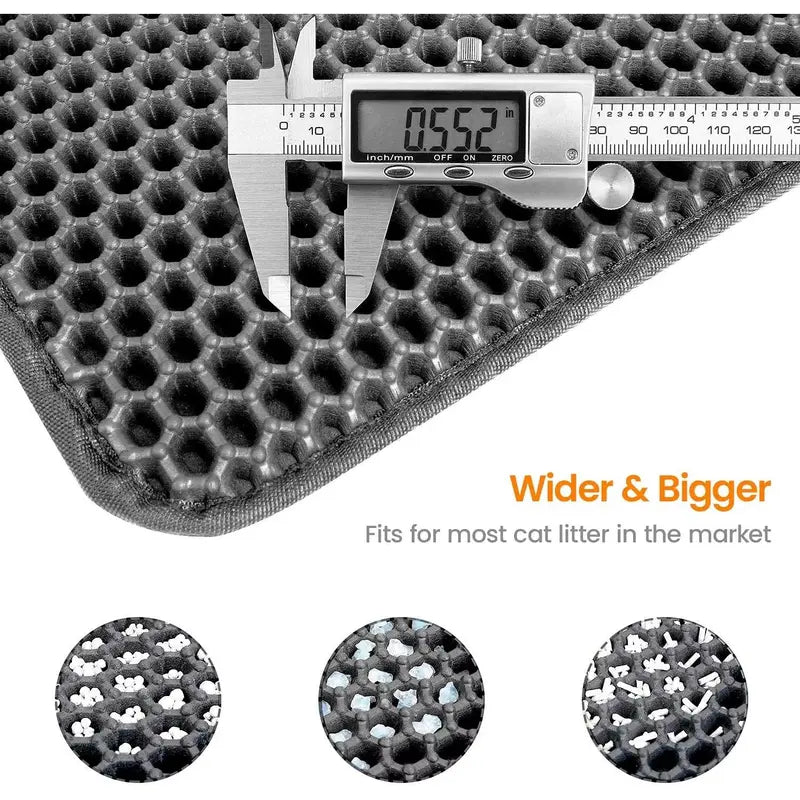 Extra Large Honeycomb Cat Litter Mat Trapper - Floor Protector for Floor Protection, Less Litter Spread
