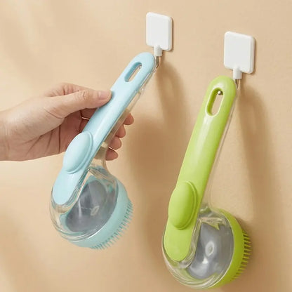 2026 New Universal 2-In-1 Pet Bathing Deshedding Brush - Ergonomic Handle, Plastic Body, Built-In Shampoo Dispensing, 8In×3In×4In Massage Aid, Reduces Shedding, Boosts Blood Circulation for Dogs (Home Supplies)