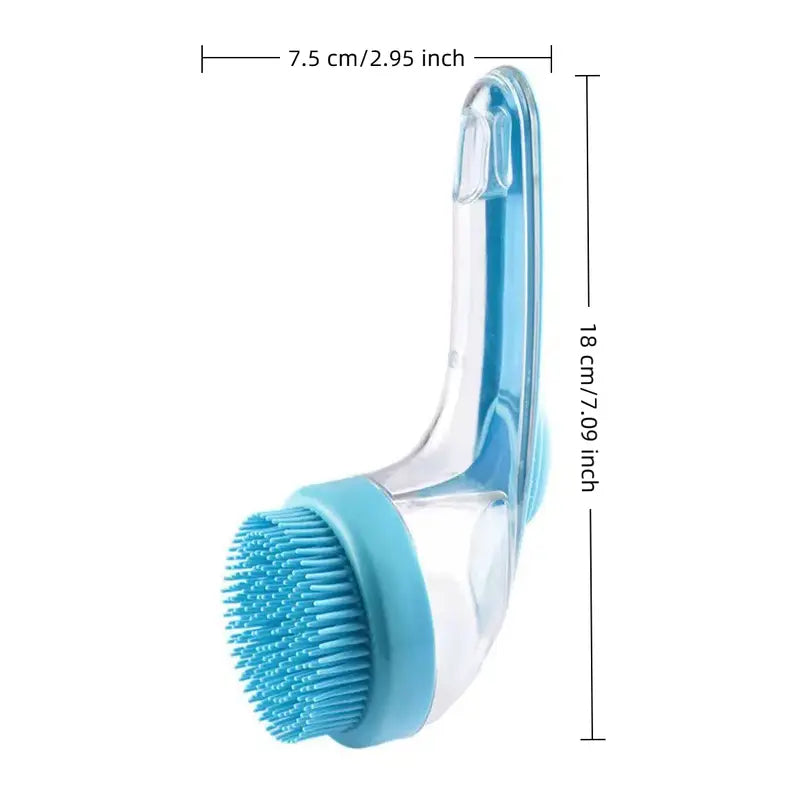 2026 New Universal 2-In-1 Pet Bathing Deshedding Brush - Ergonomic Handle, Plastic Body, Built-In Shampoo Dispensing, 8In×3In×4In Massage Aid, Reduces Shedding, Boosts Blood Circulation for Dogs (Home Supplies)