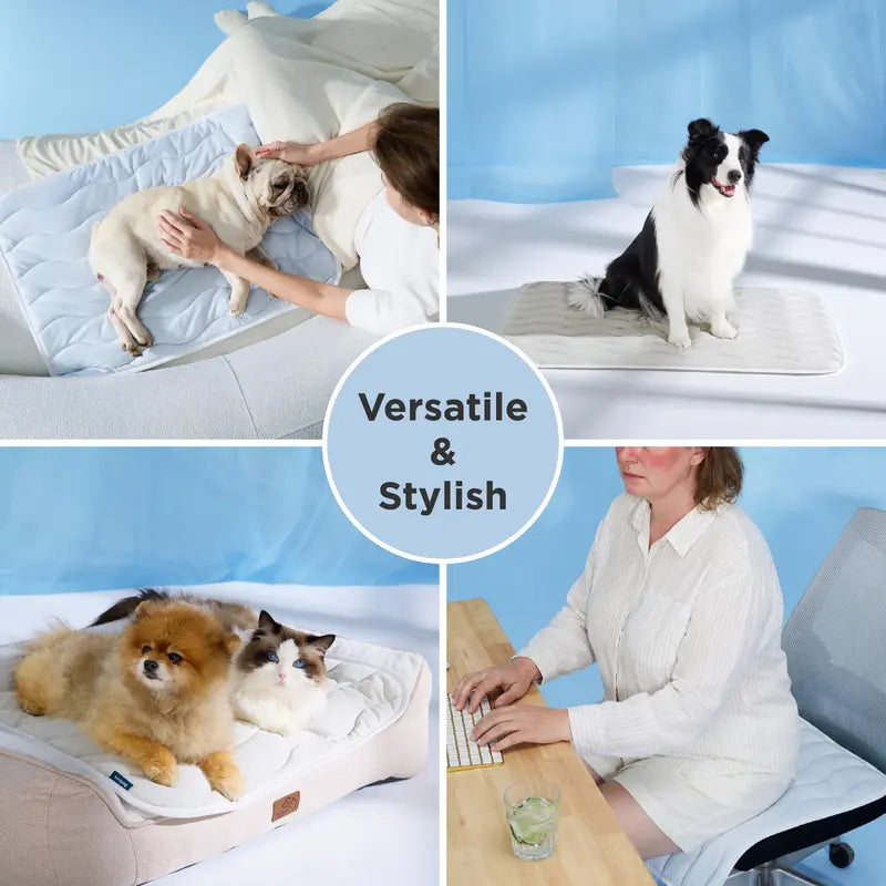 Bedsure Cooling Dog Thin Mat - Breathable & Stay Cool, Non-Slip & Easy to Clean